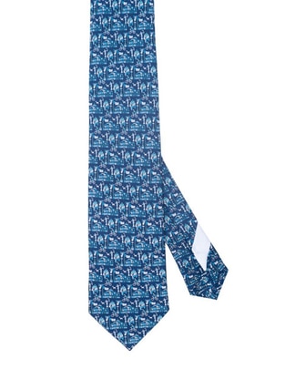 Corbata pineda covalin regular de seda estampada para hombre