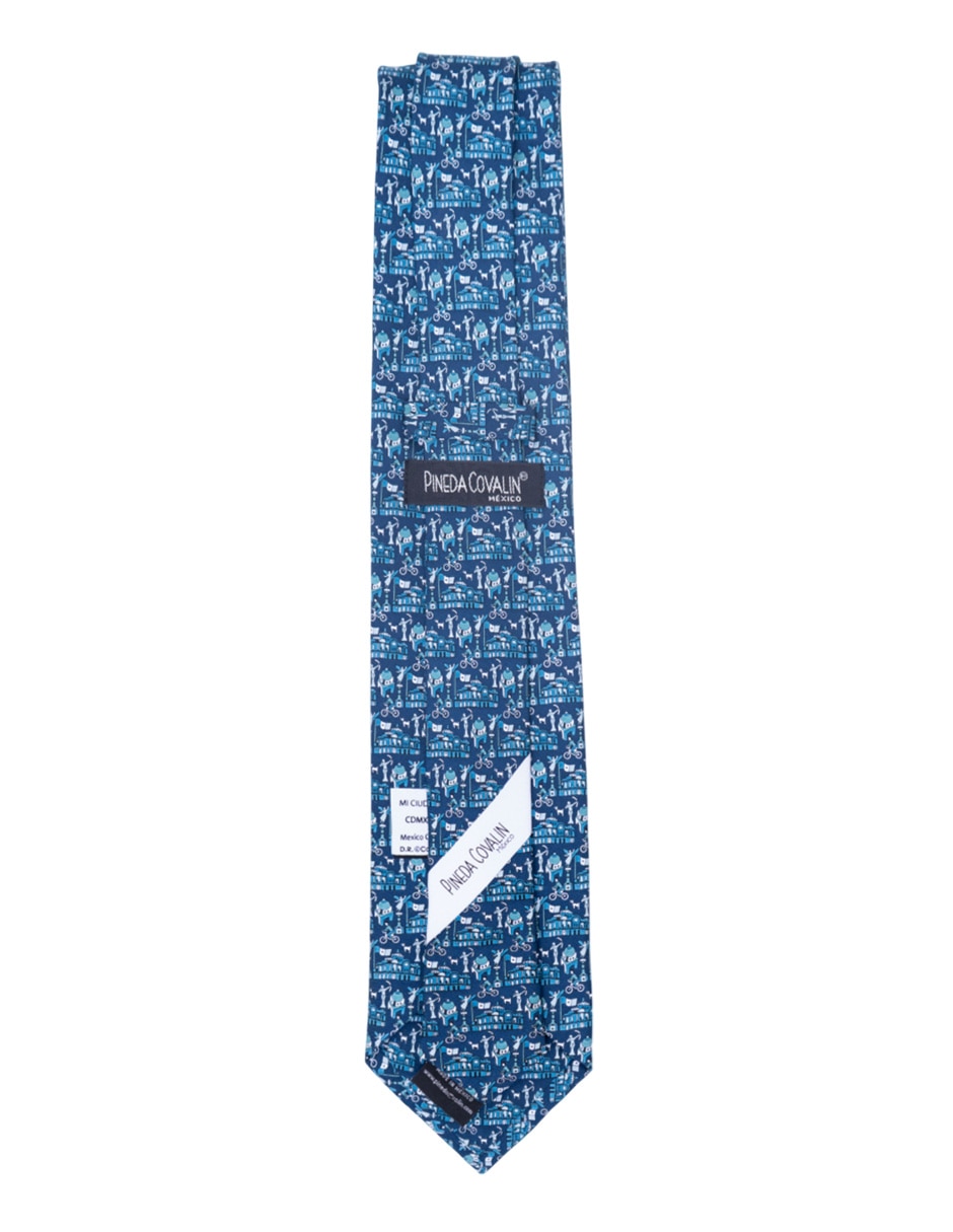 Corbata pineda covalin regular de seda estampada para hombre