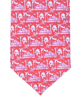 Corbata regular de seda estampado para hombre