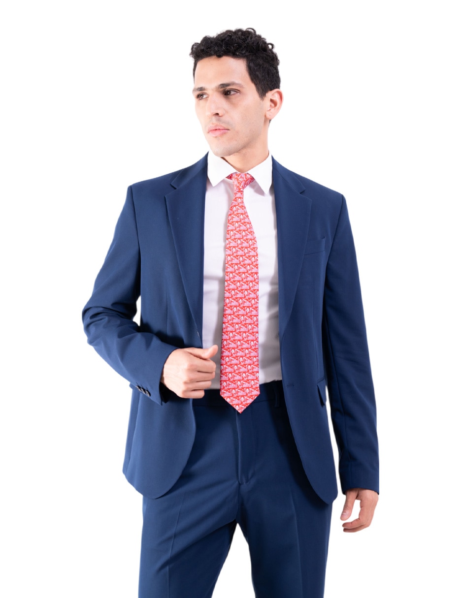 Corbata regular de seda estampado para hombre 2