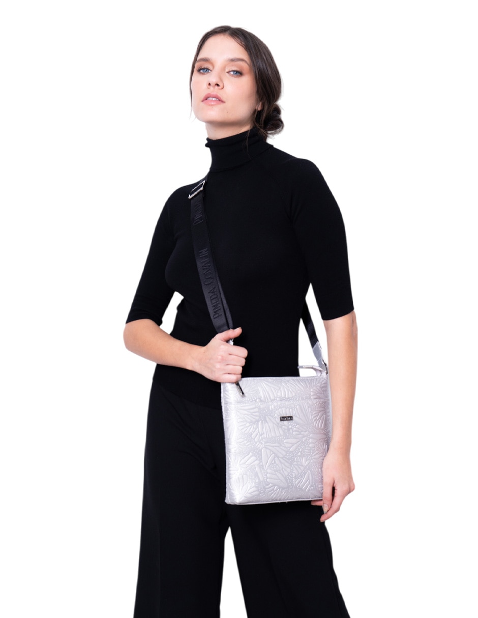 Bolsa messenger Grabado Mariposa para mujer