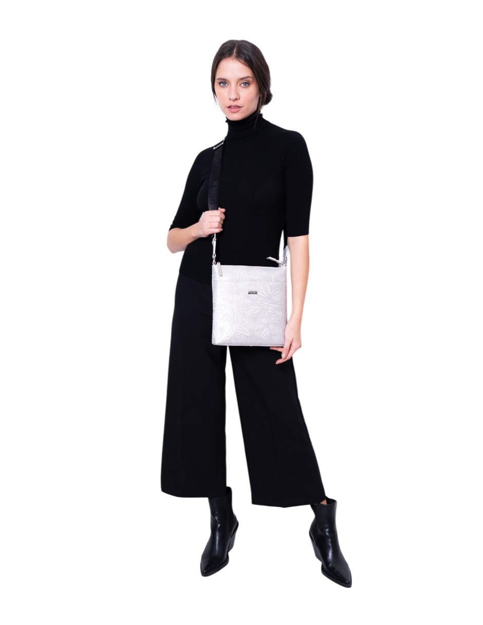 Bolsa messenger Grabado Mariposa para mujer 6