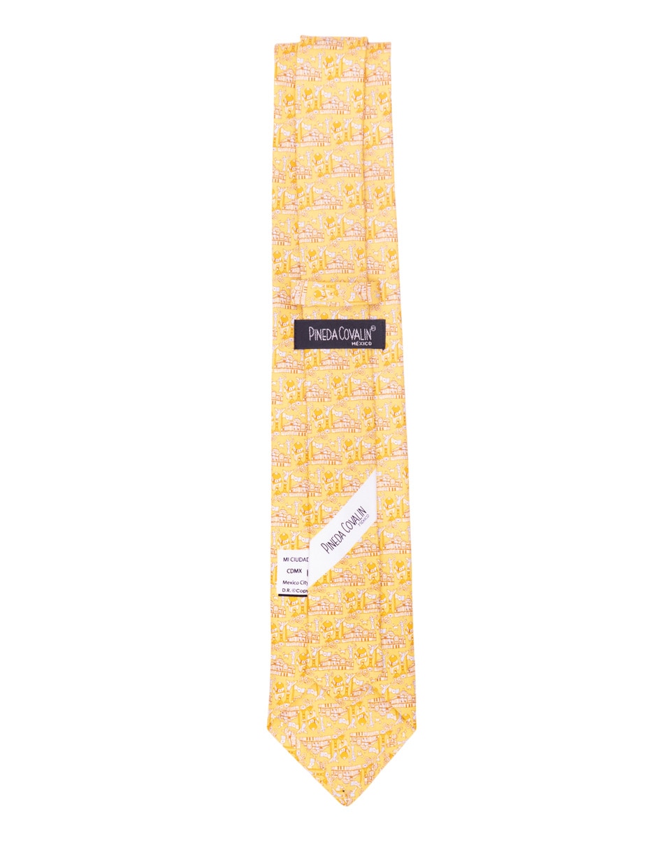 Corbata regular de seda estampado para hombre 4