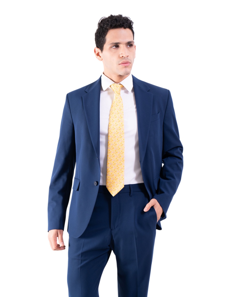 Corbata regular de seda estampado para hombre 2