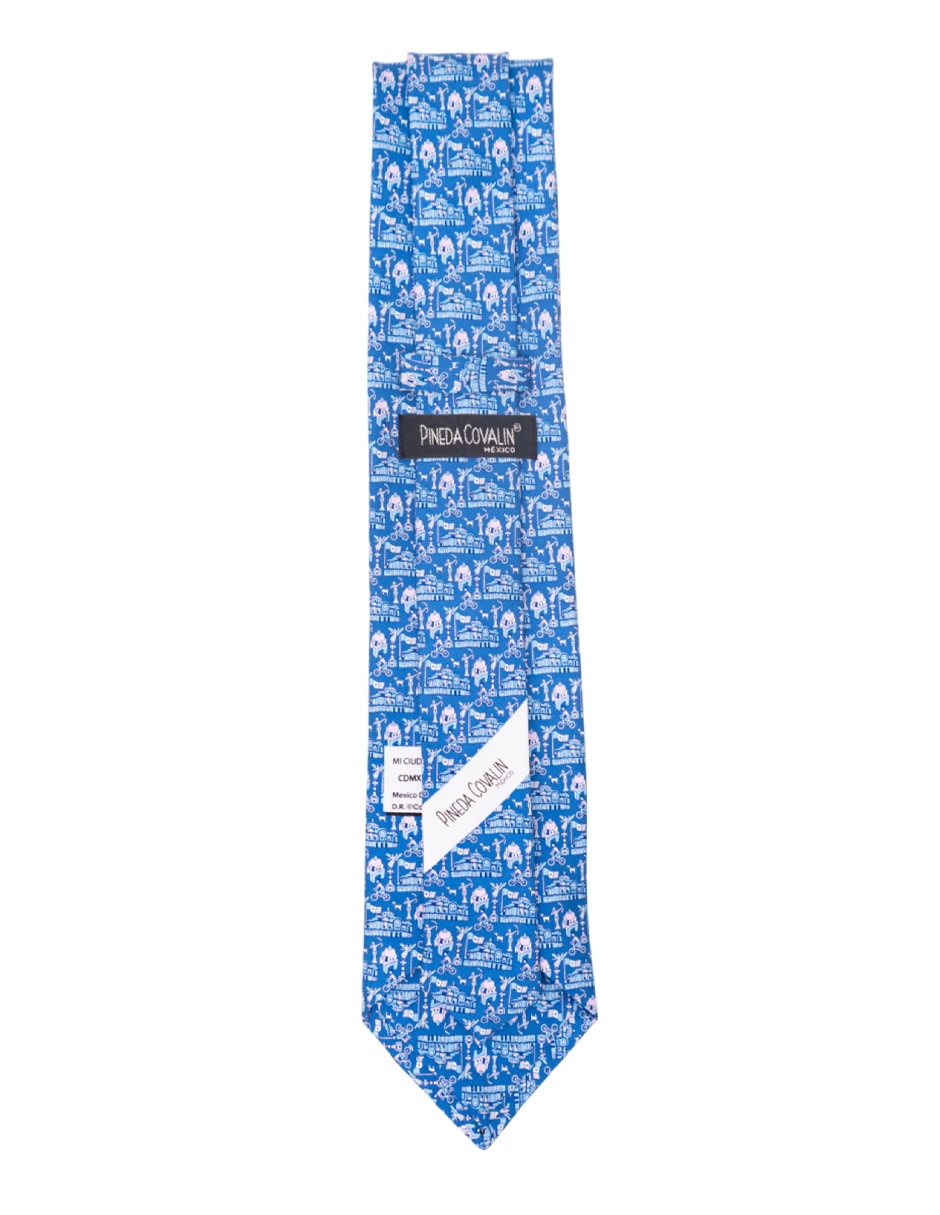 Corbata regular de seda estampado para hombre 4