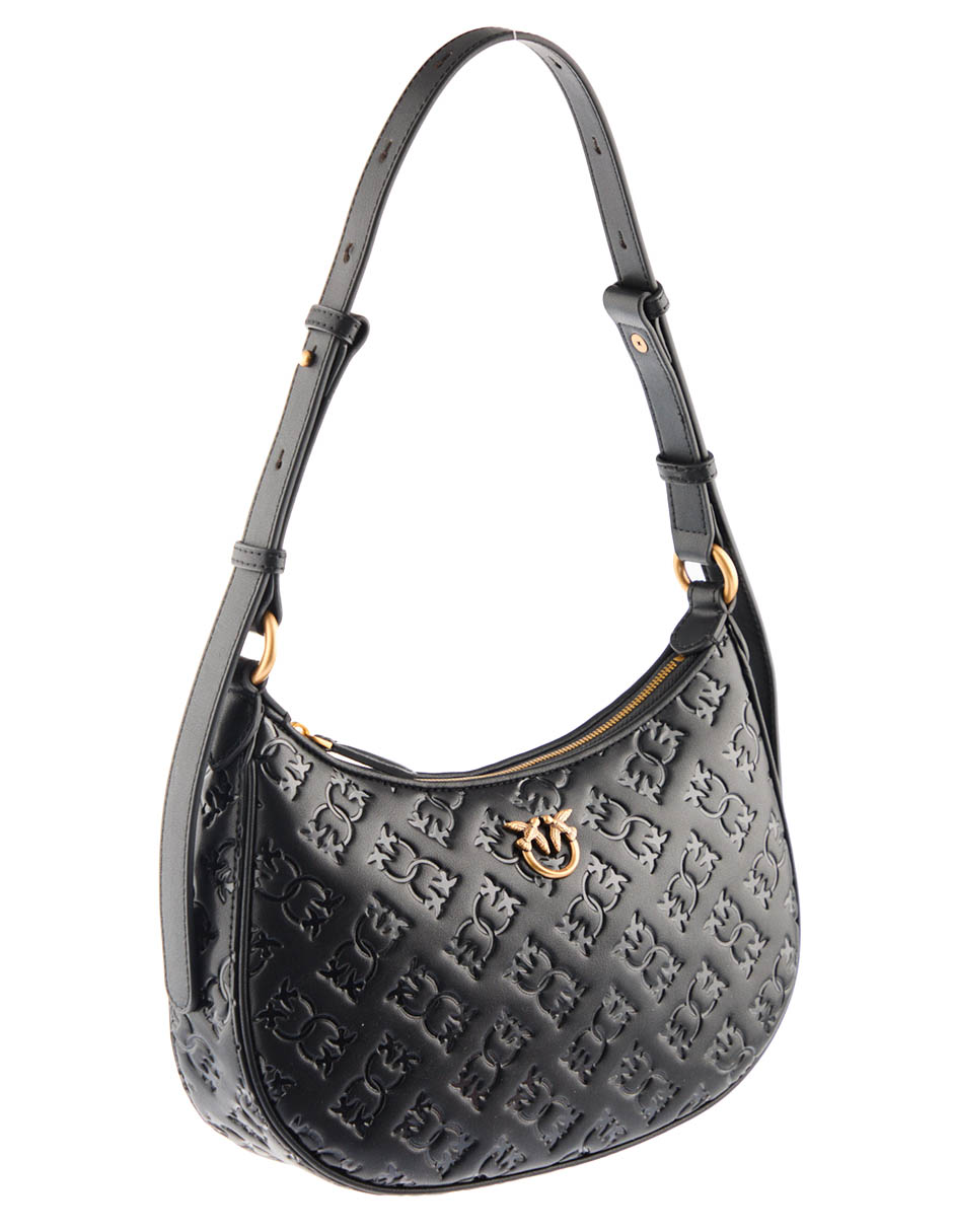 Bolsa hobo Pinko Half Moon de piel para mujer