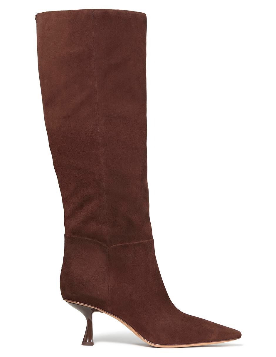Bota abajo de la rodilla de piel para mujer 4