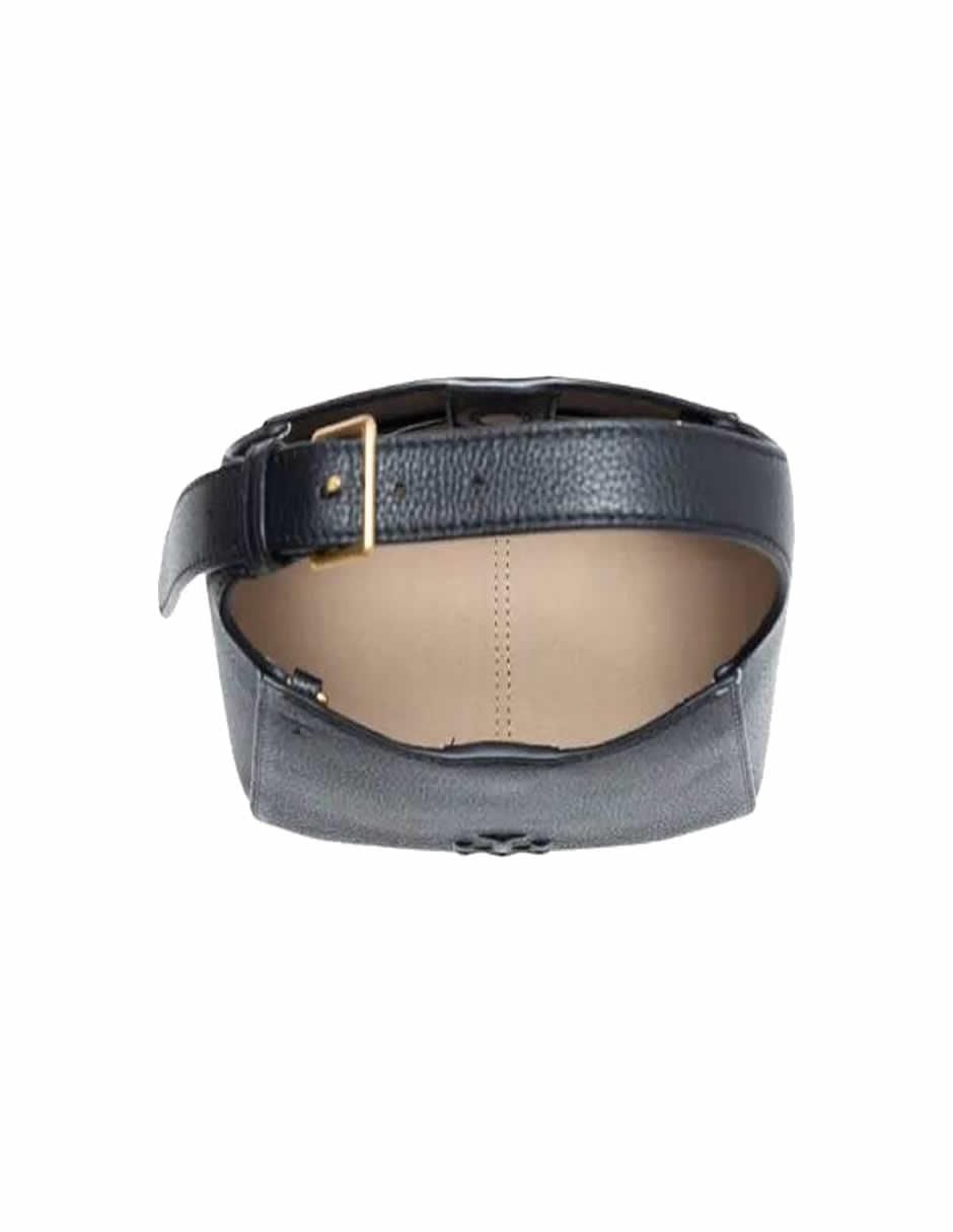 Bolsa bucket de cuero para mujer