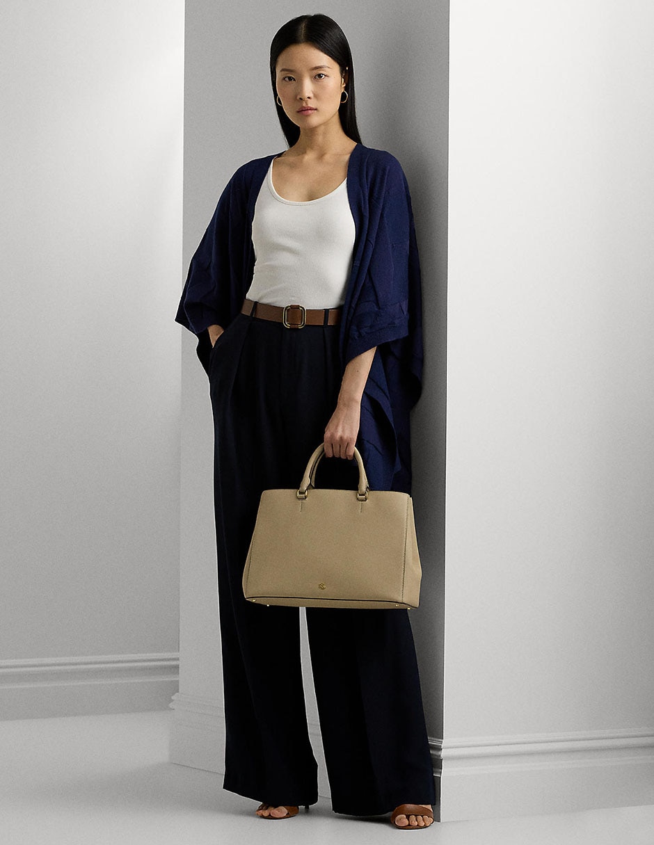 Bolsa satchel Lauren Ralph Lauren de piel para mujer