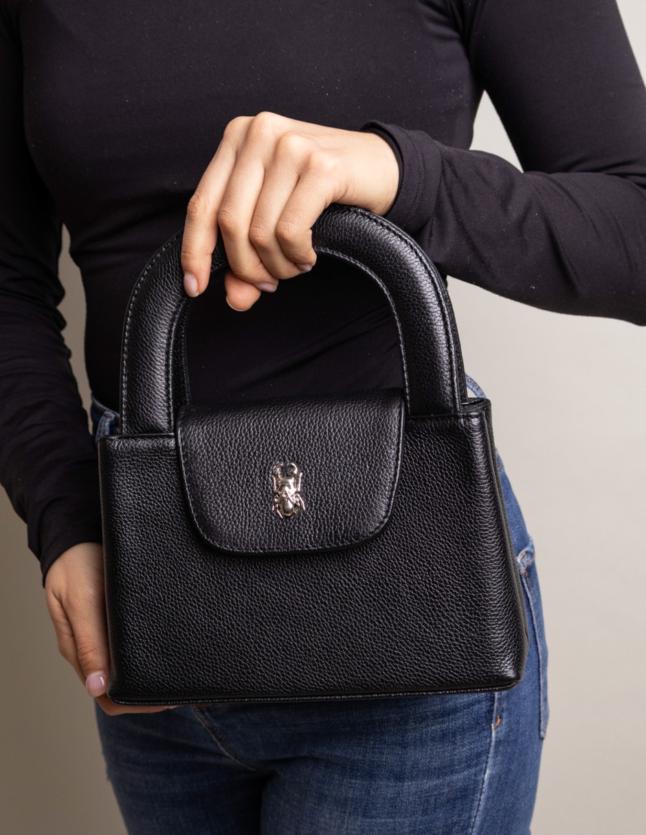 Bolsa frame Poppy Chain de piel para mujer