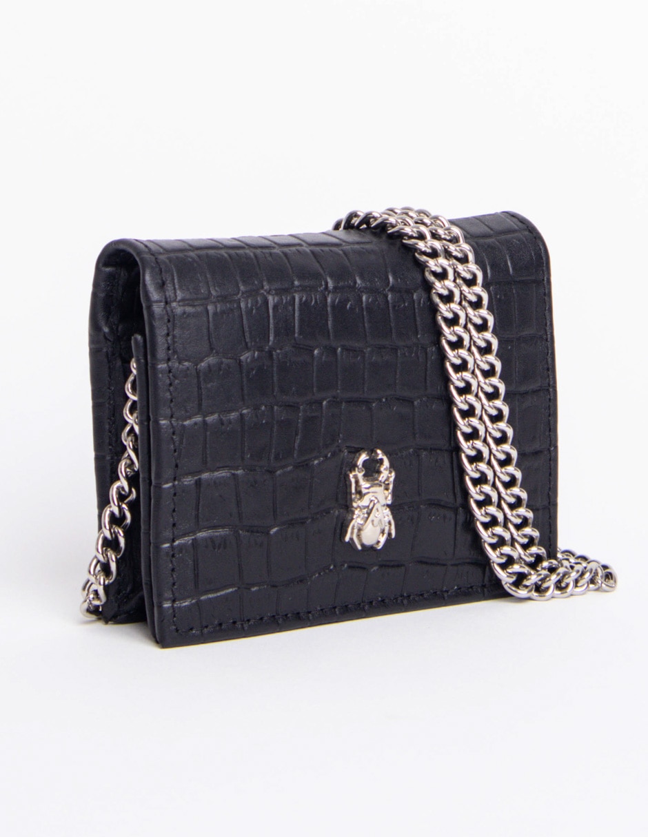 Bolsa crossbody Hopper Chain Wallet de piel para mujer 3