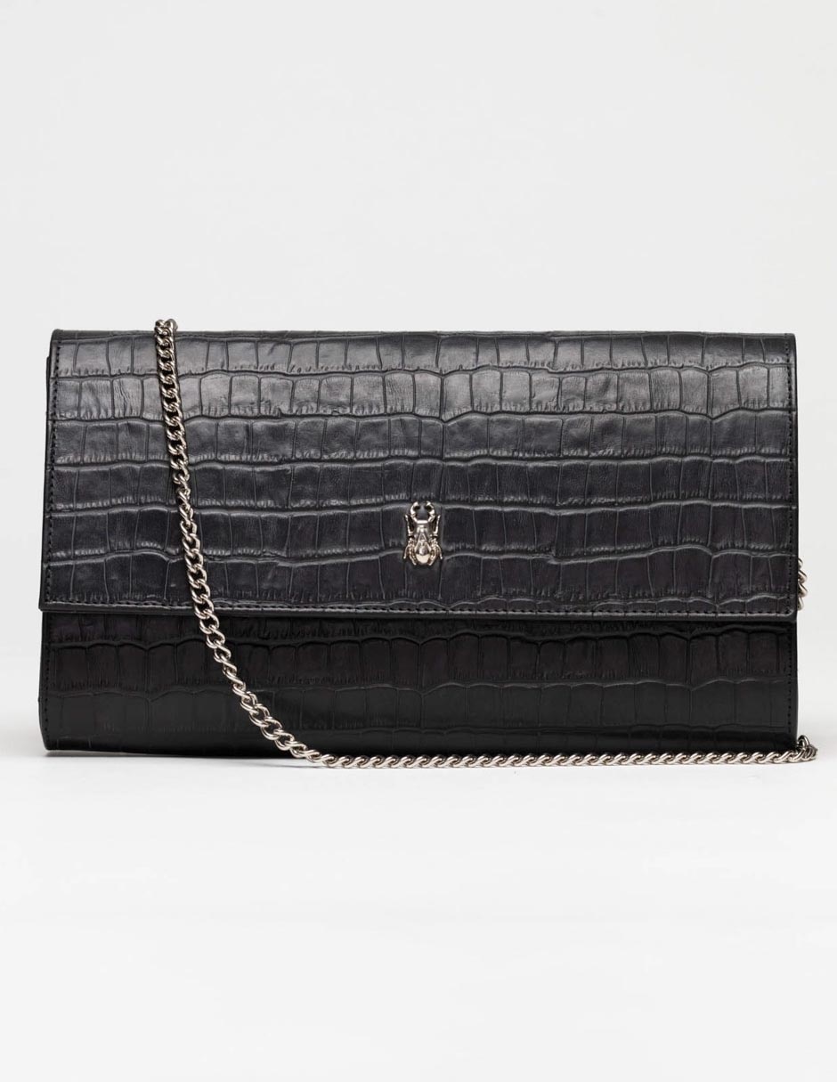 Bolsa clutch Slash de piel para mujer 1
