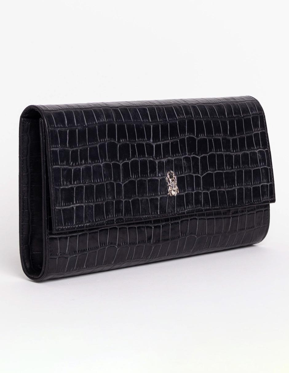 Bolsa clutch Slash de piel para mujer 6
