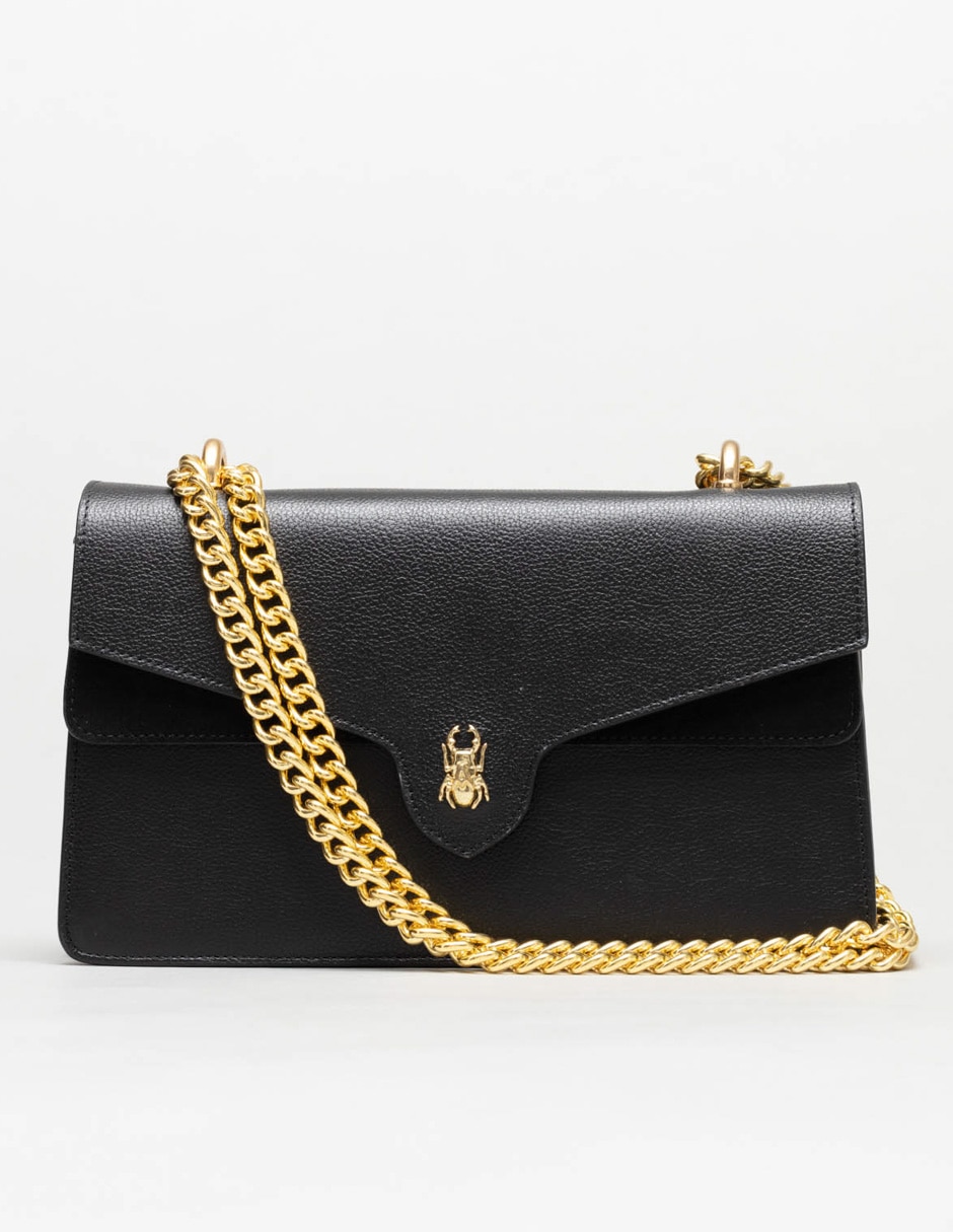 Bolsa flap Ladybird de piel para mujer