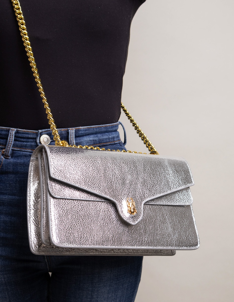 Bolsa flap Ladybird de piel para mujer 3