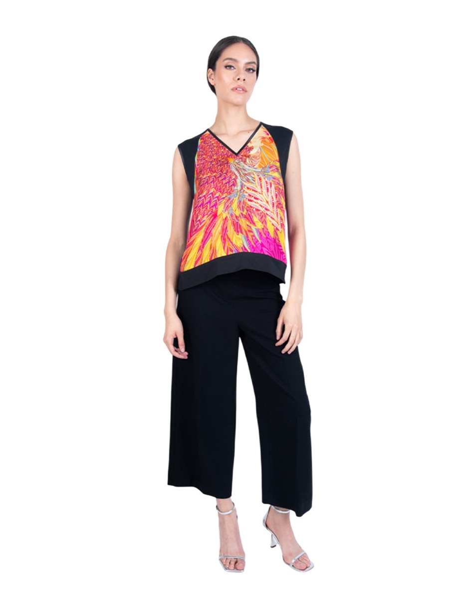 Blusa pineda covalin sin manga para mujer