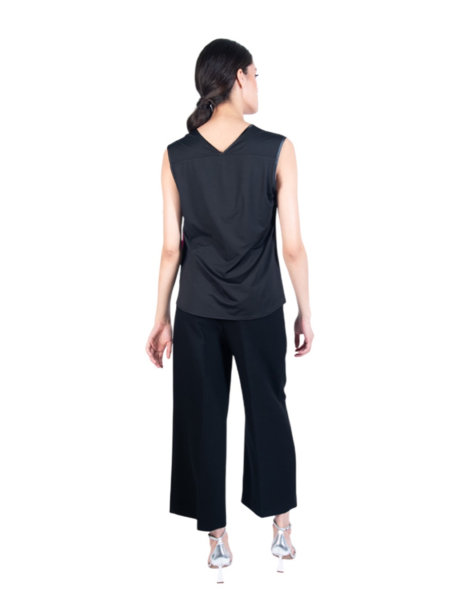 Blusa pineda covalin sin manga para mujer
