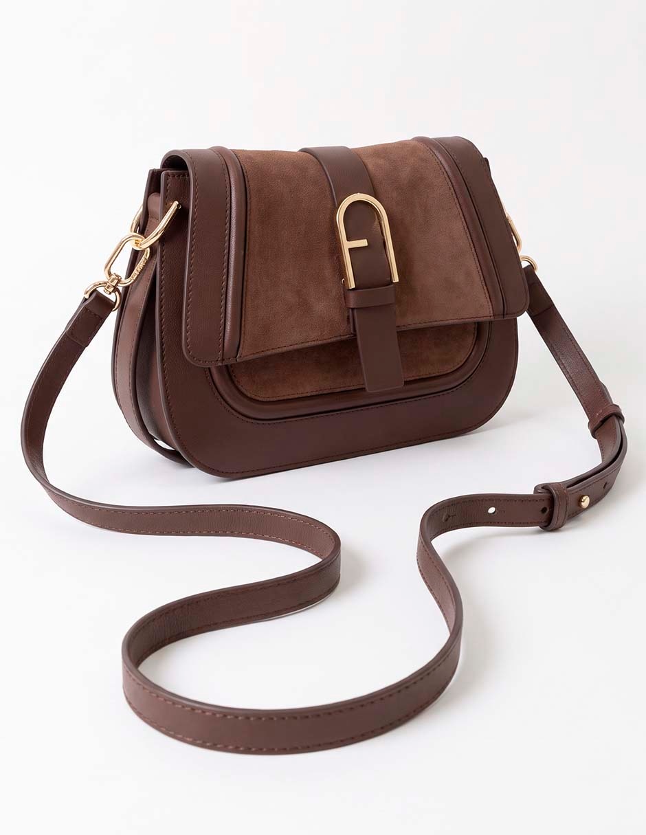 Bolsa satchel de cuero para mujer