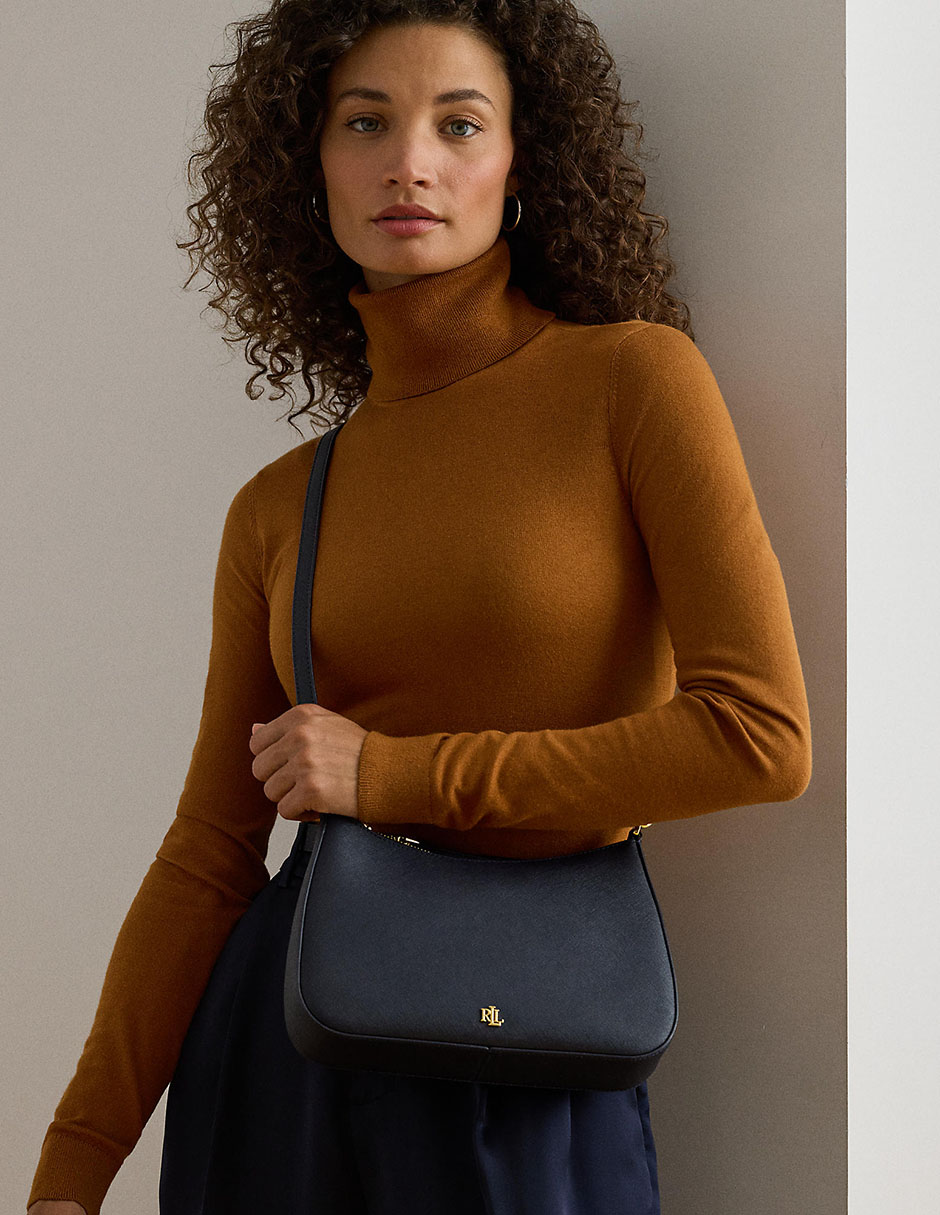 Bolsa shoulder Lauren Ralph Lauren de piel para mujer