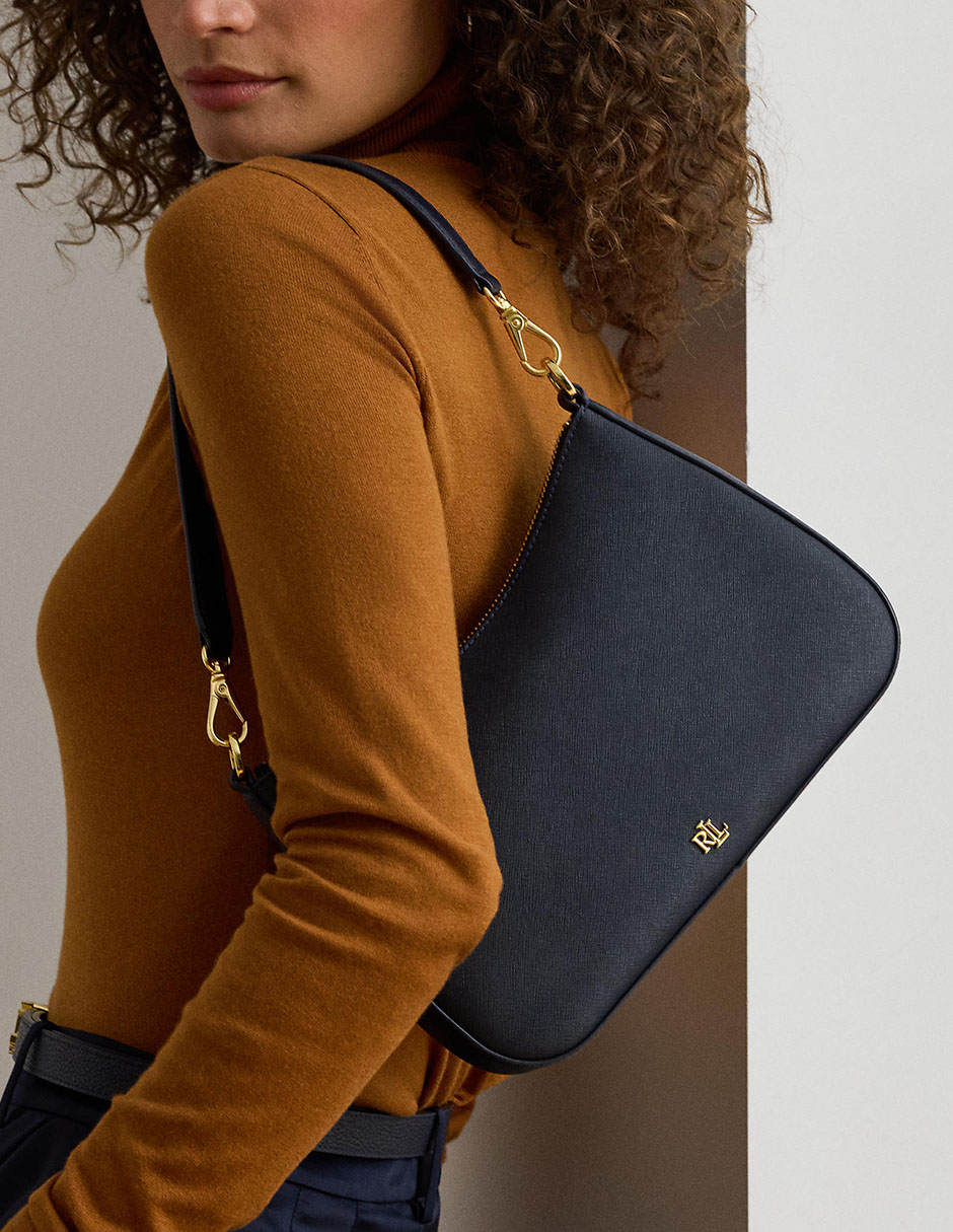 Bolsa shoulder Lauren Ralph Lauren de piel para mujer