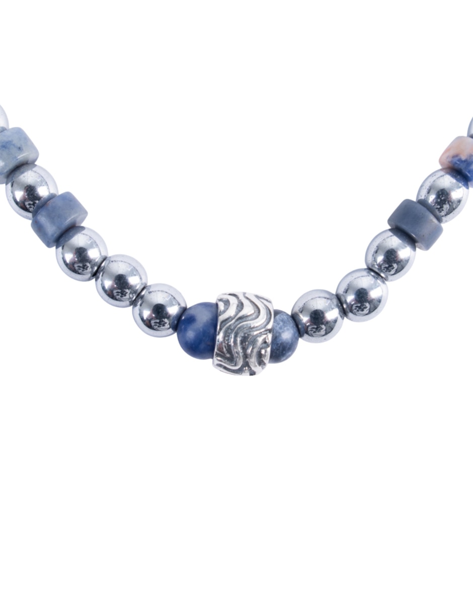 Pulsera de plata con sodalita P 925 acabado pulido 3