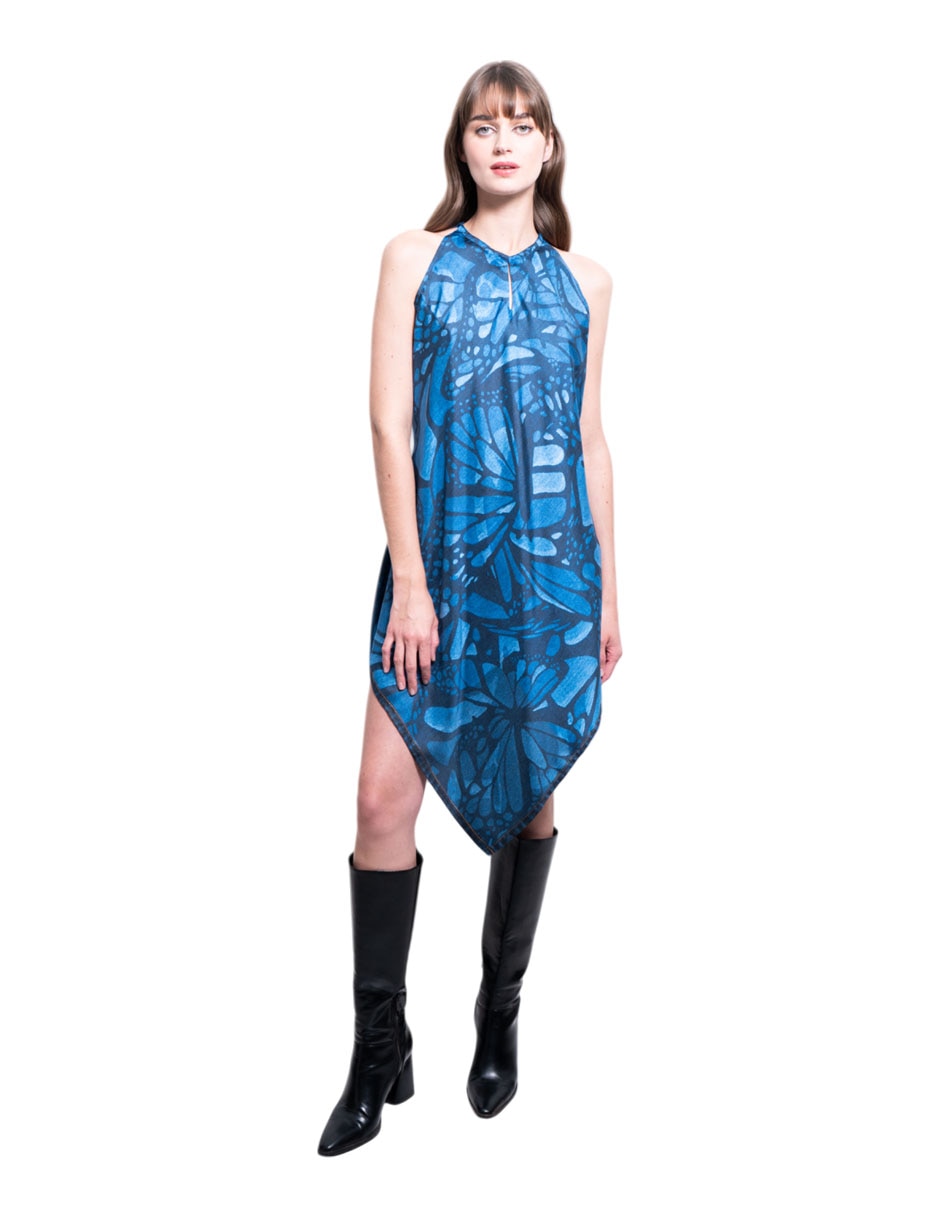 Vestido a la rodilla formal vuelo mariposa para mujer