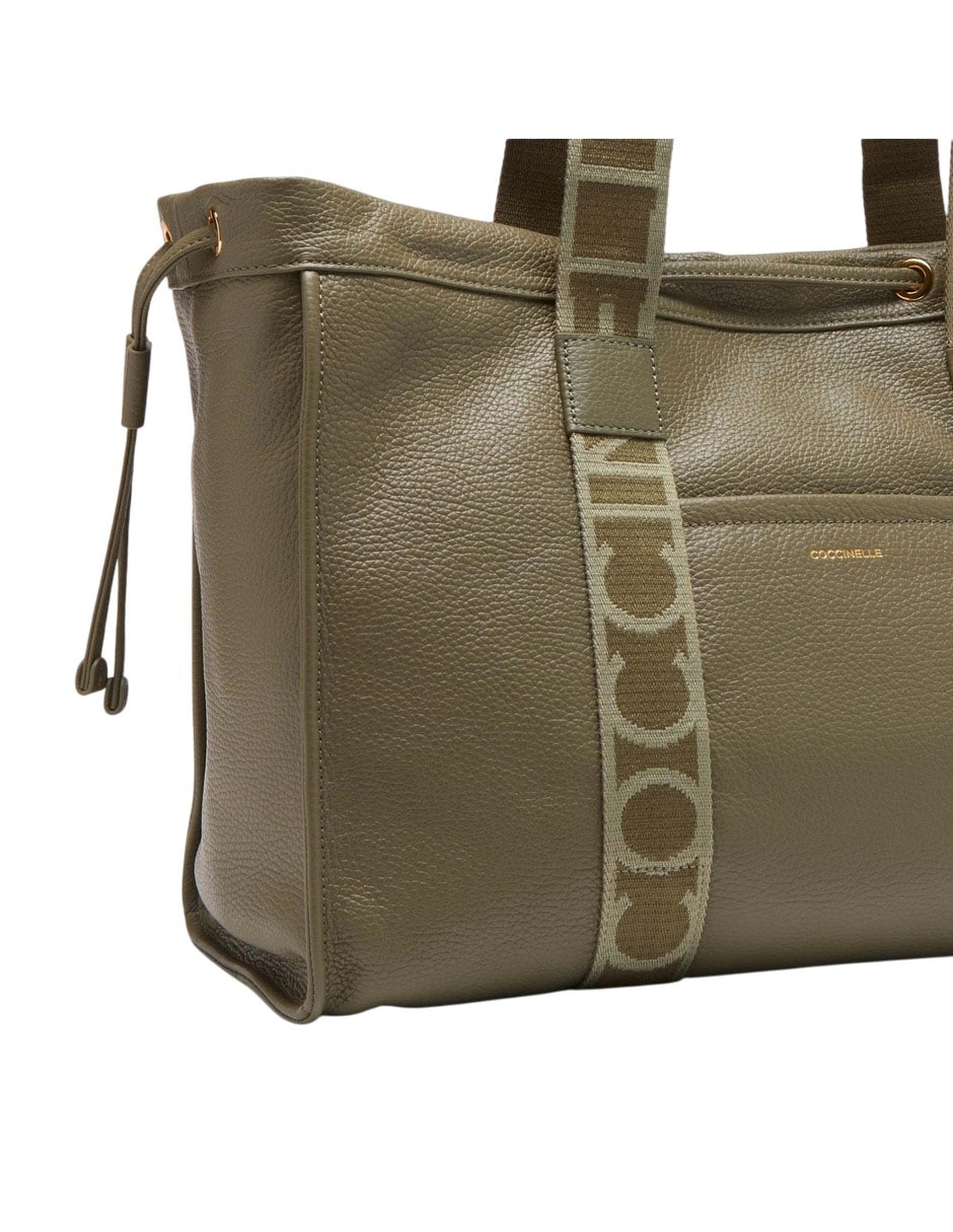 Bolsa shoulder Coccinelle 2 Day Signature de piel para mujer