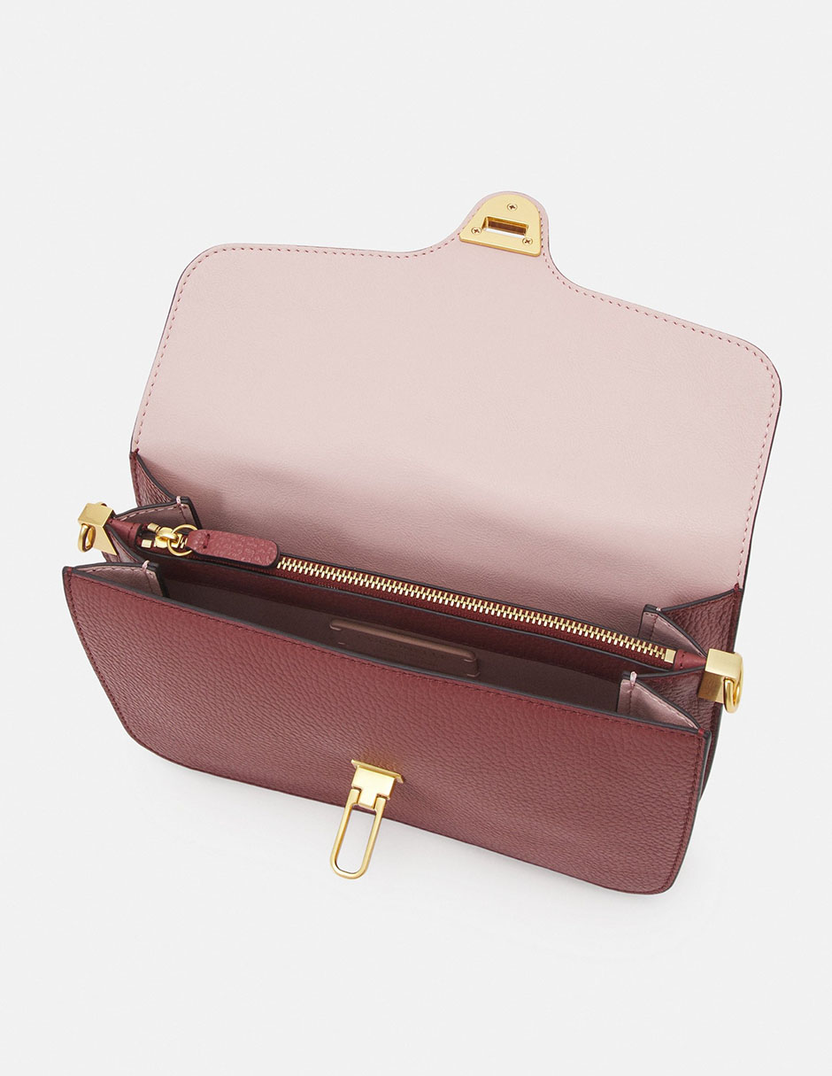 Bolsa crossbody Beat Soft Ribb de piel para mujer