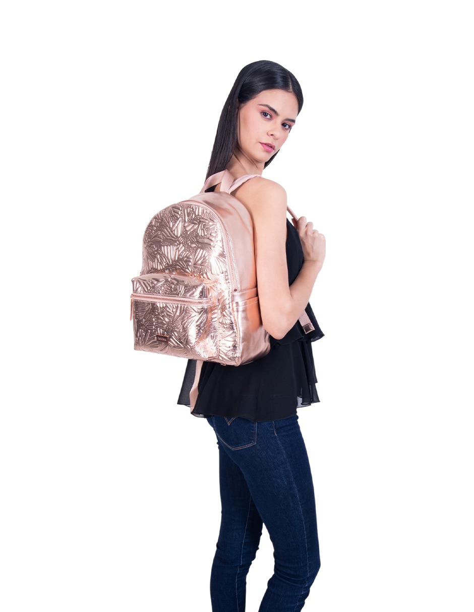Backpack Grabado Mariposa de piel para mujer