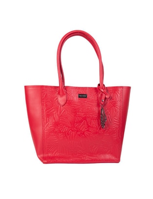 Bolsa tote Grabado Mariposa de piel para mujer