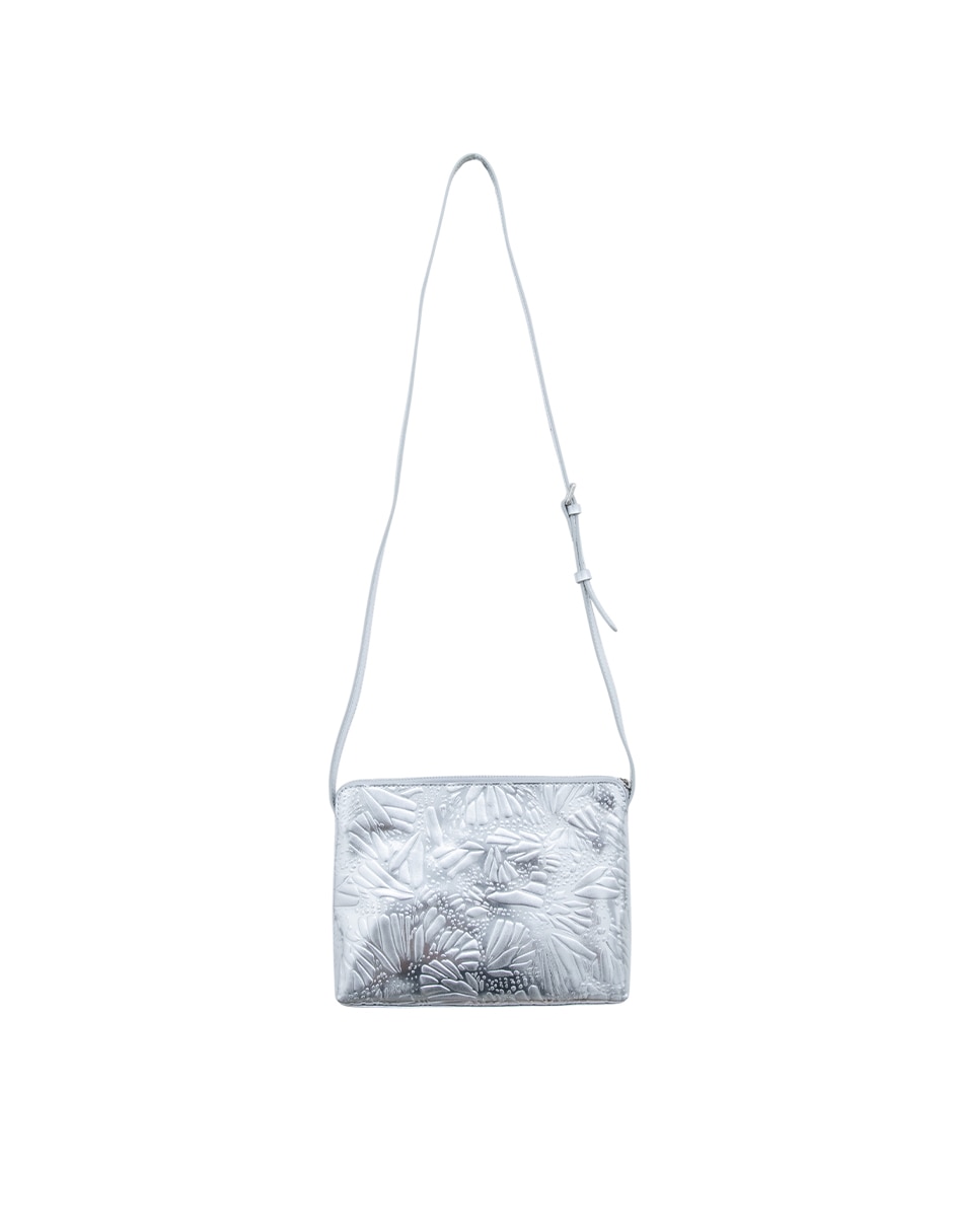 Bolsa crossbody Grabado Mariposa de piel para mujer 2