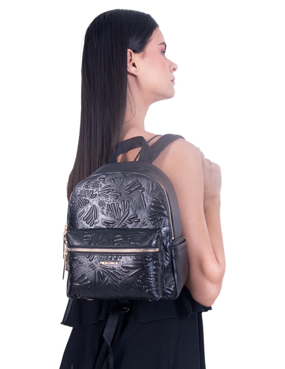 Bolsa Pineda Covalin Grabado Mariposa de piel para mujer 2