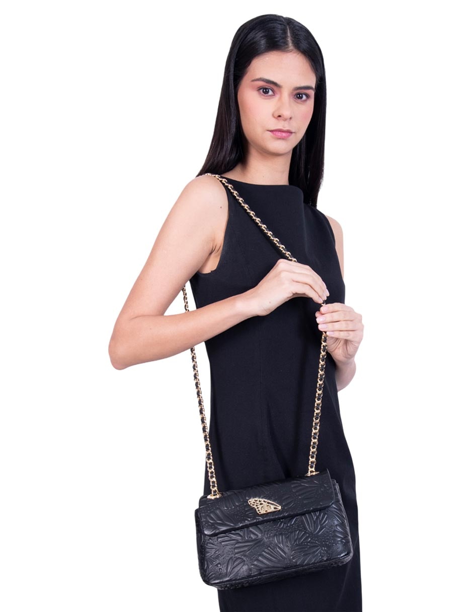 Bolsa crossbody Pineda Covalin Grabado Mariposa de piel para mujer 2