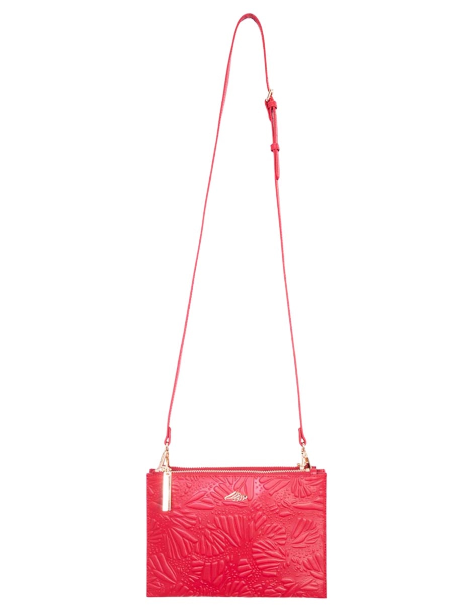 Bolsa crossbody Pineda Covalin Grabado Mariposa de piel para mujer 1
