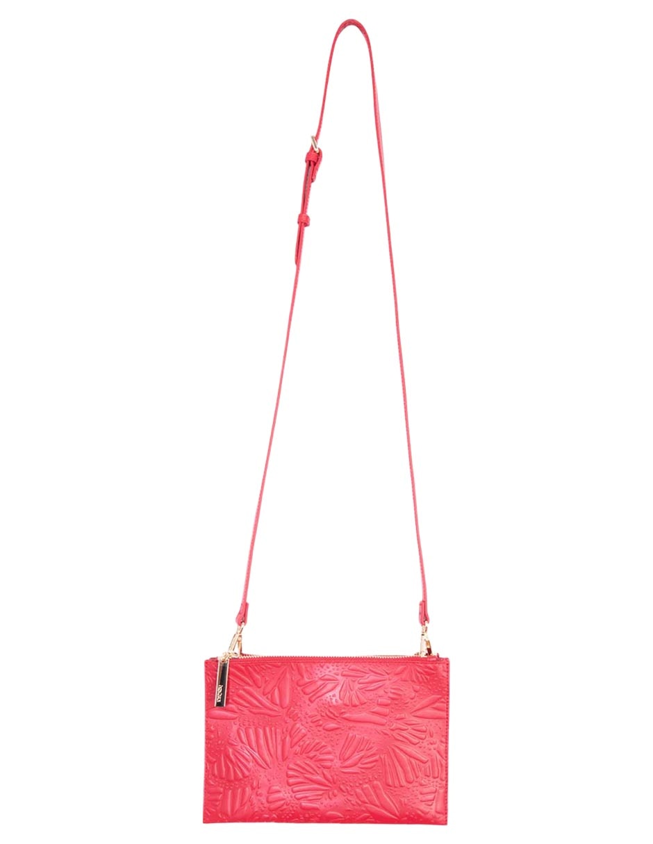 Bolsa crossbody Pineda Covalin Grabado Mariposa de piel para mujer 6