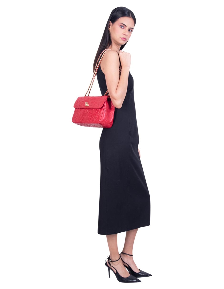 Bolsa crossbody Pineda Covalin Grabado Mariposa de piel para mujer