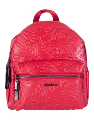 Backpack Grabado Mariposa de piel para mujer