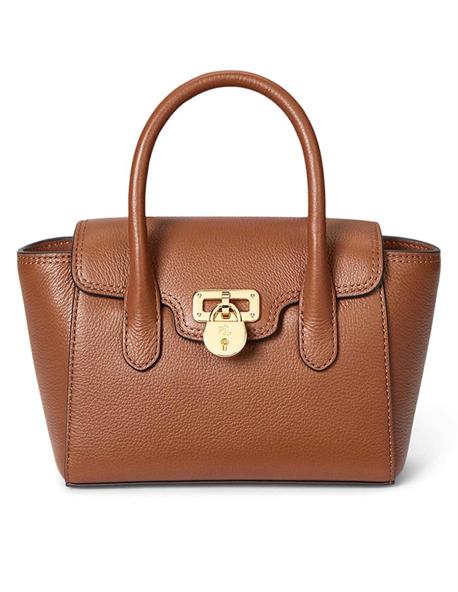 Bolsa satchel de piel para mujer