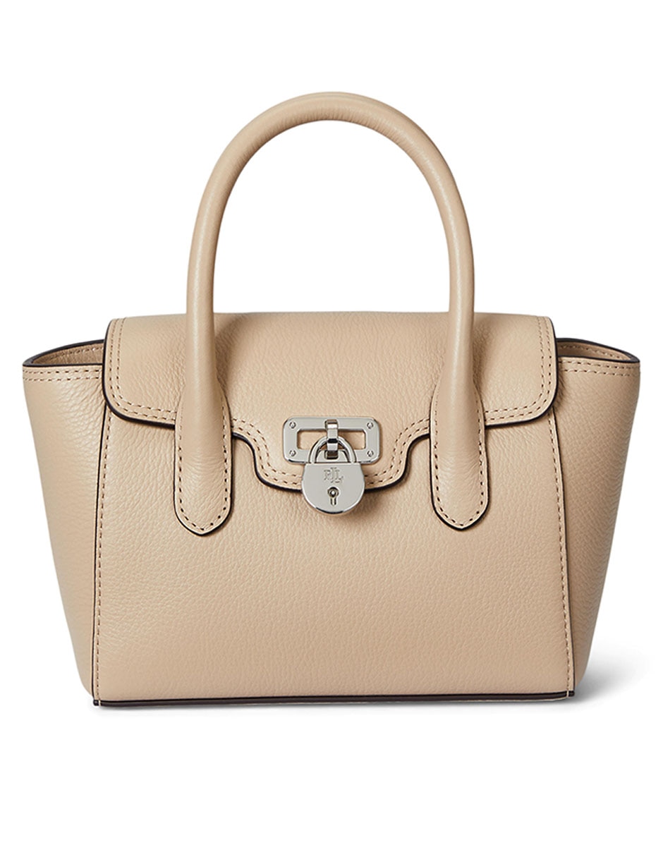 Bolsa satchel de piel para mujer
