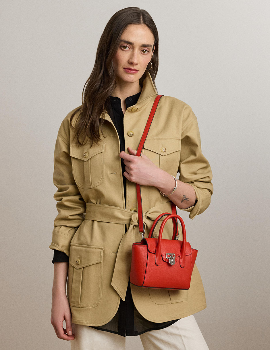 Bolsa satchel Lauren Ralph Lauren de piel para mujer