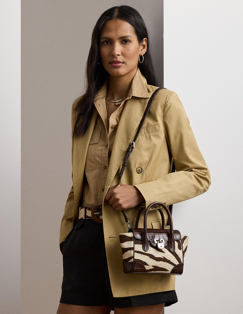 Bolsa satchel Lauren Ralph Lauren piel para mujer