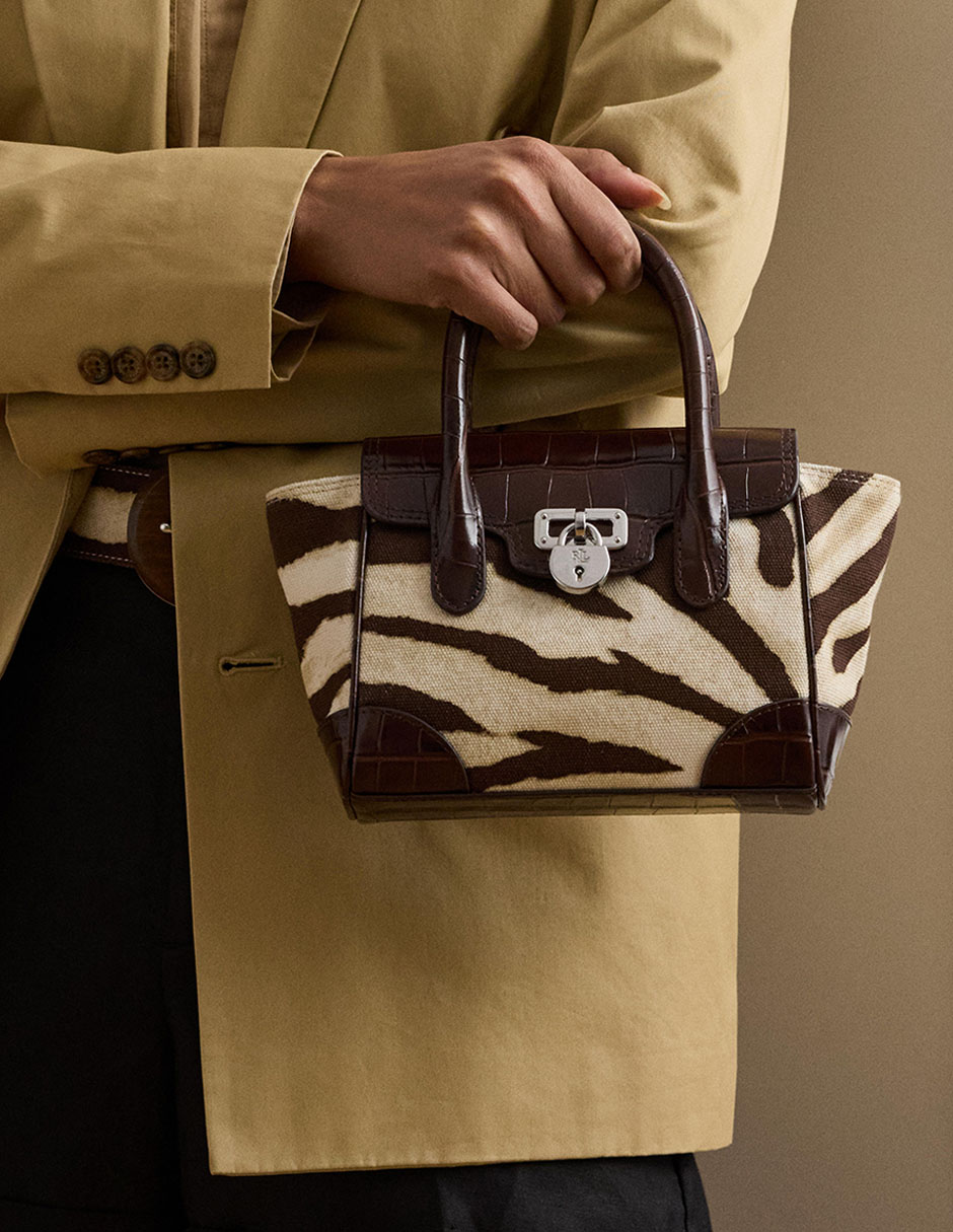 Bolsa satchel Lauren Ralph Lauren piel para mujer