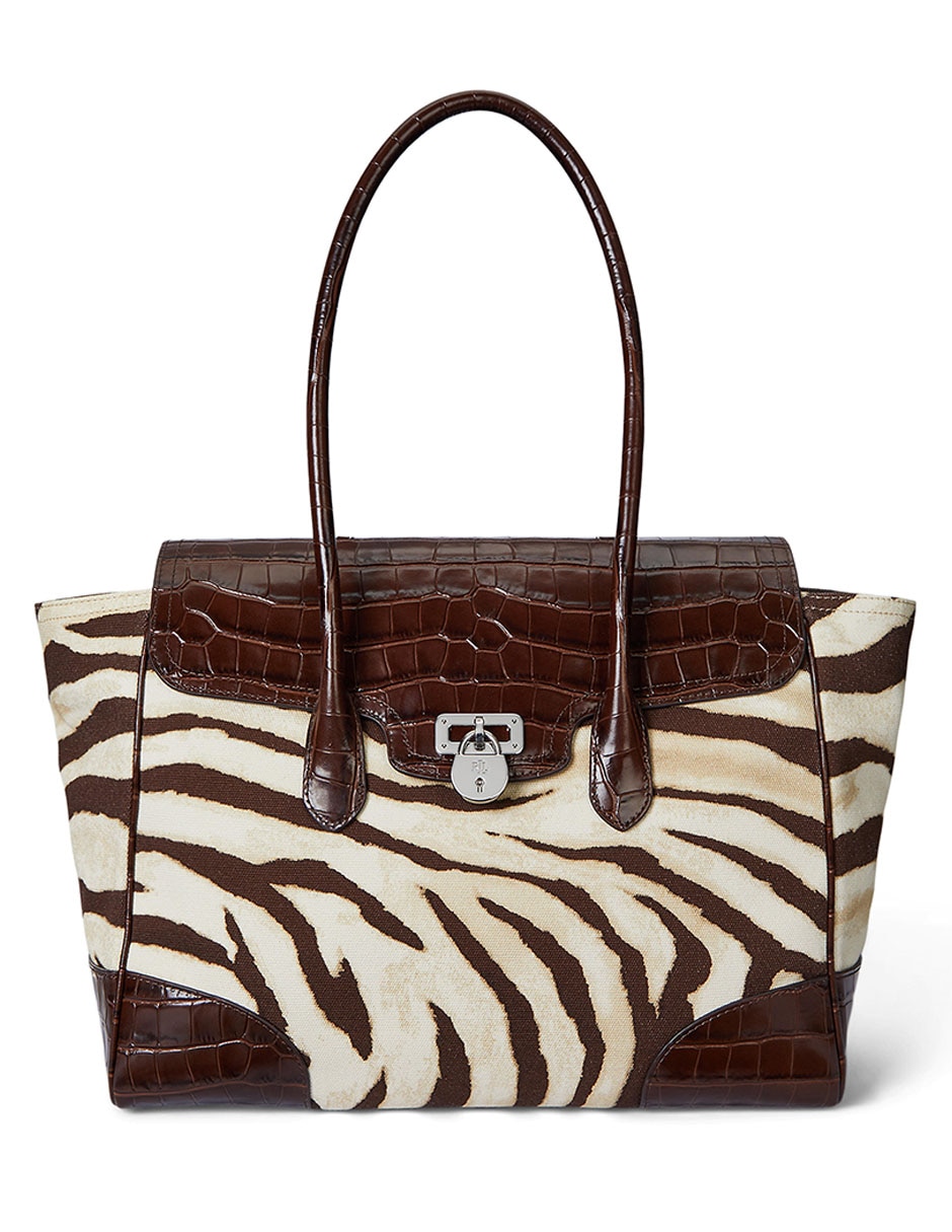 Bolsa satchel de piel para mujer