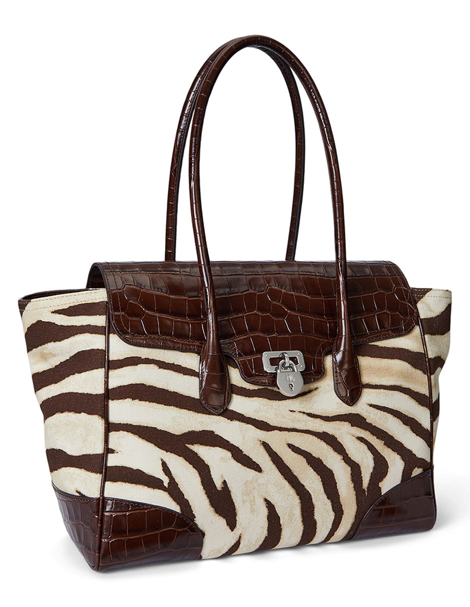 Bolsa satchel Lauren Ralph Lauren de piel para mujer