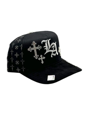 Gorra visera semicurva snapback casual La Cruz Gray para hombre Gorra visera semicurva snapback casual La Cruz Gray para hombre