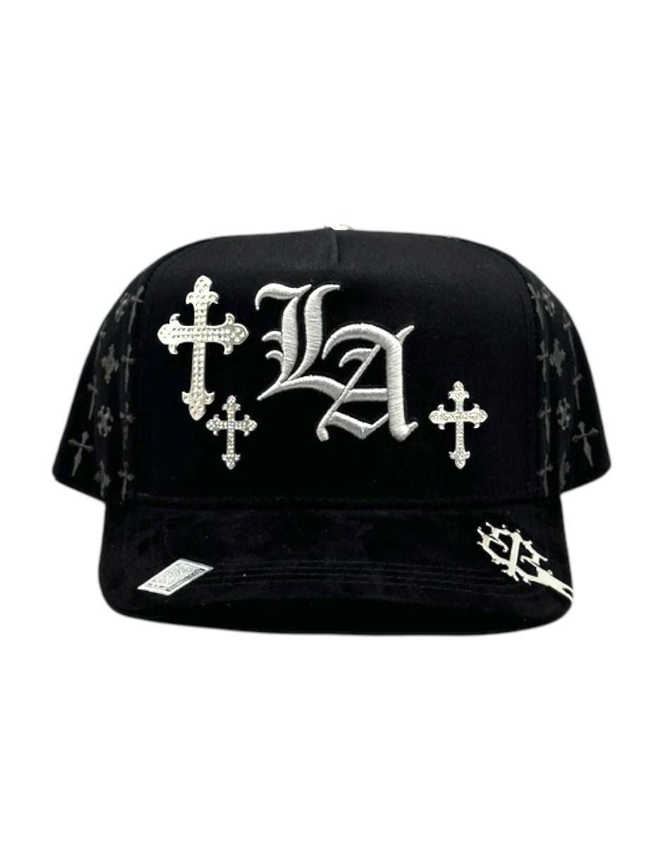 Gorra visera semicurva snapback casual La Cruz Gray para hombre 4