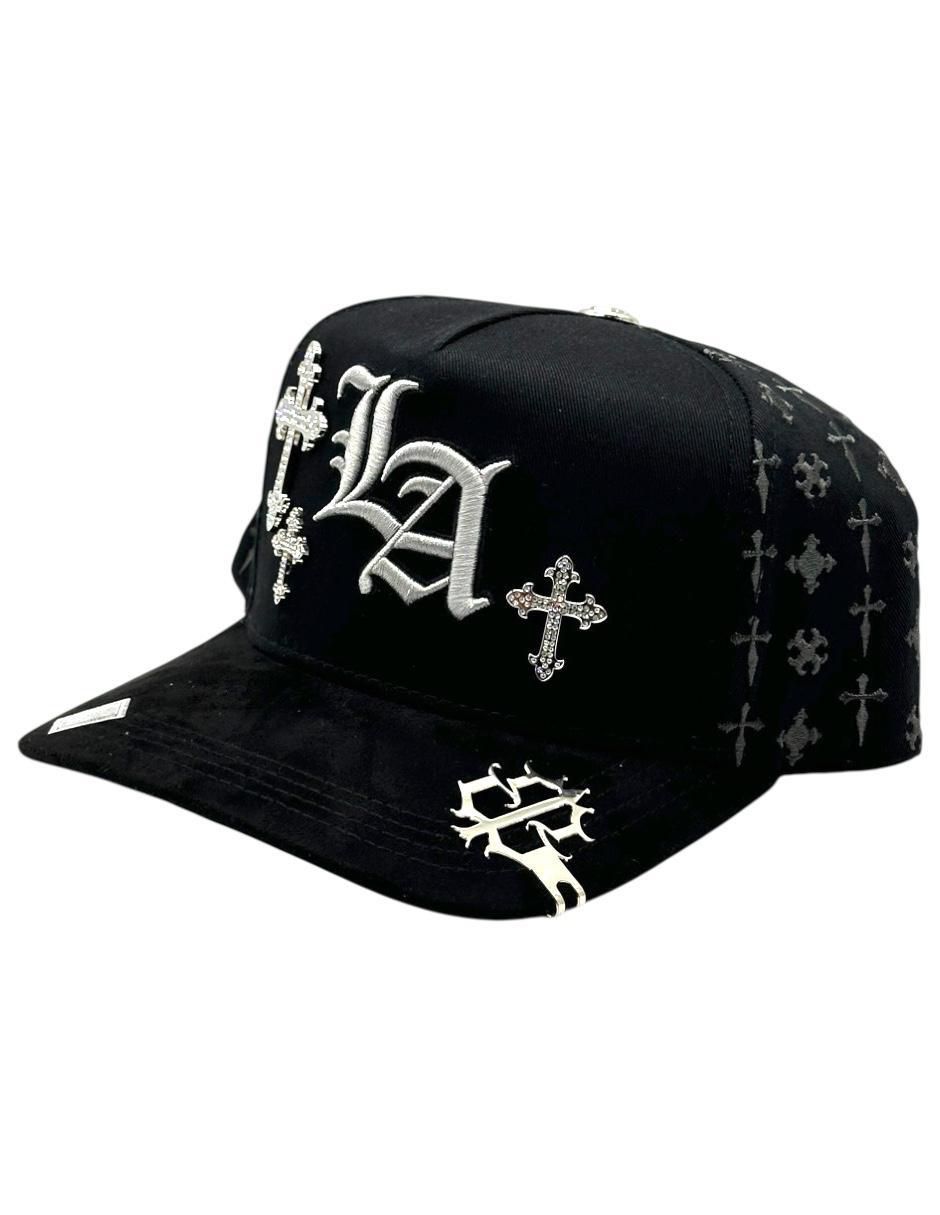 Gorra visera semicurva snapback casual La Cruz Gray para hombre 3