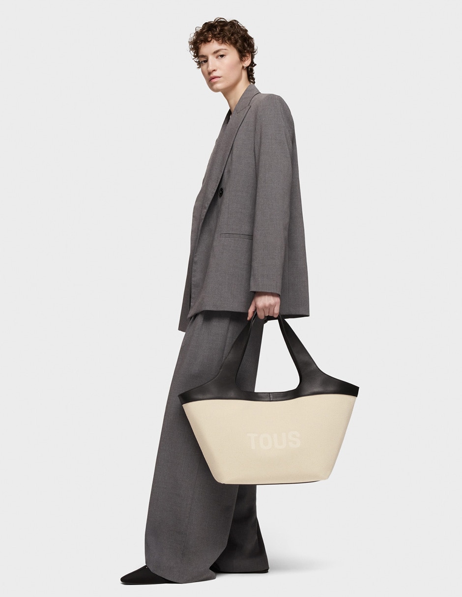 Bolsa shopper Tous Lirio Canvas para mujer 2