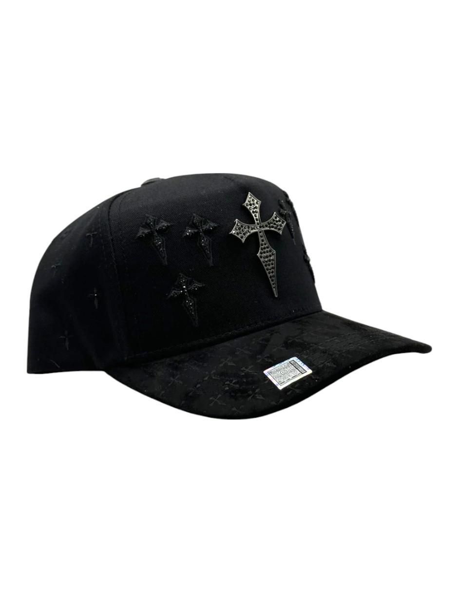 Gorra visera semicurva snapback casual Cruz Black para hombre