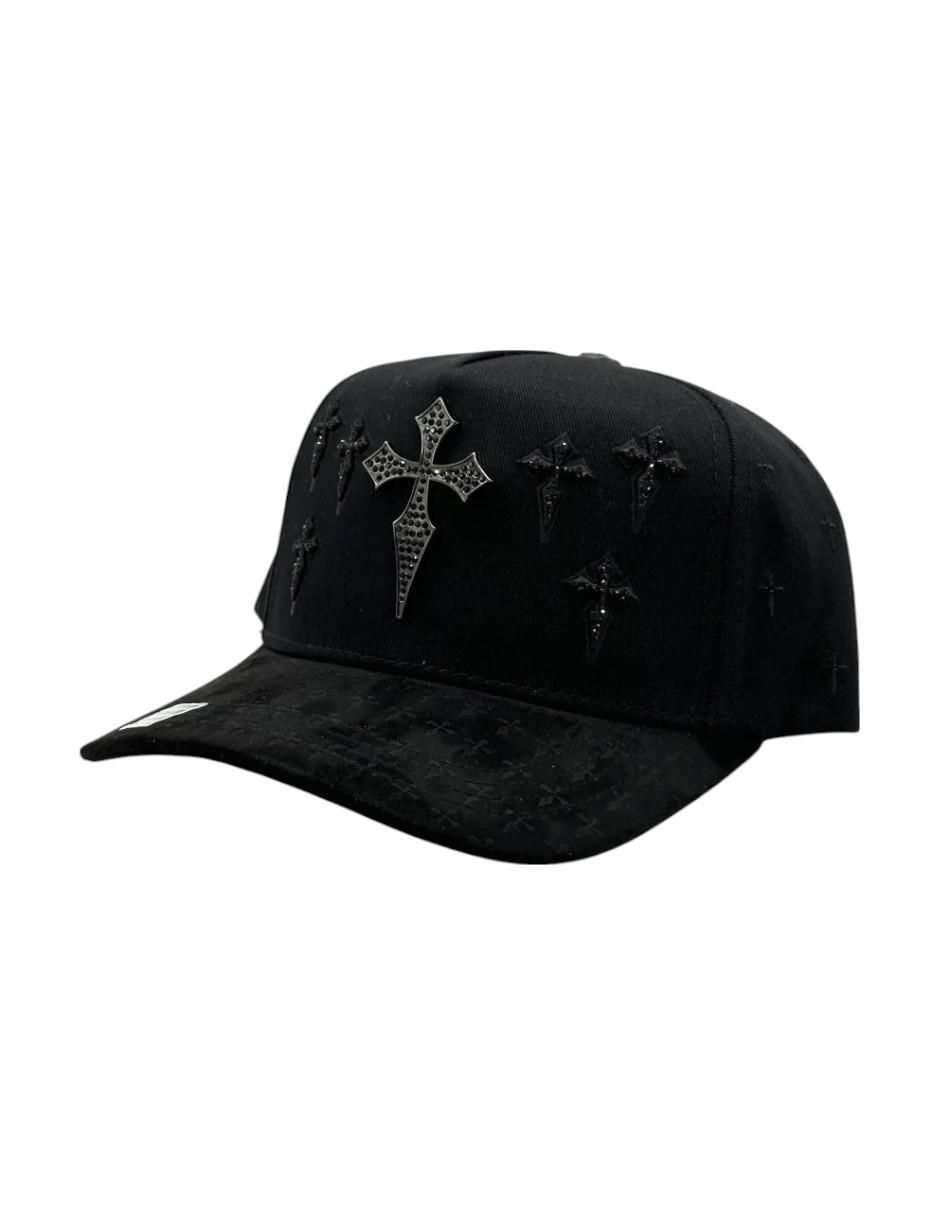 Gorra visera semicurva snapback casual Cruz Black para hombre 3